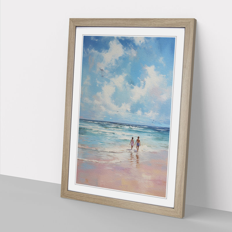 Single Picture Frame Print on Wood, Oak Framed, 34cm H x 25cm W