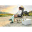 Chaise de camping portable avec table d'appoint - Réalisateurs surdimensionnés robustes pour la pêche, la plage, le pique-nique sur la pelouse, le pique-nique gris et la pêche-121098083