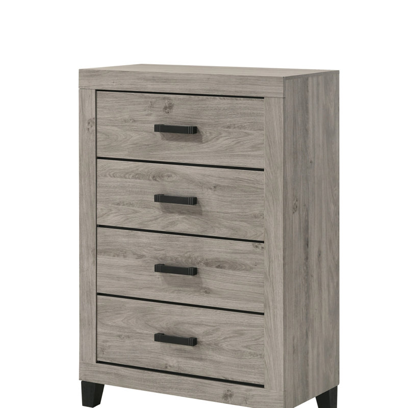 Commode à finition gris clair