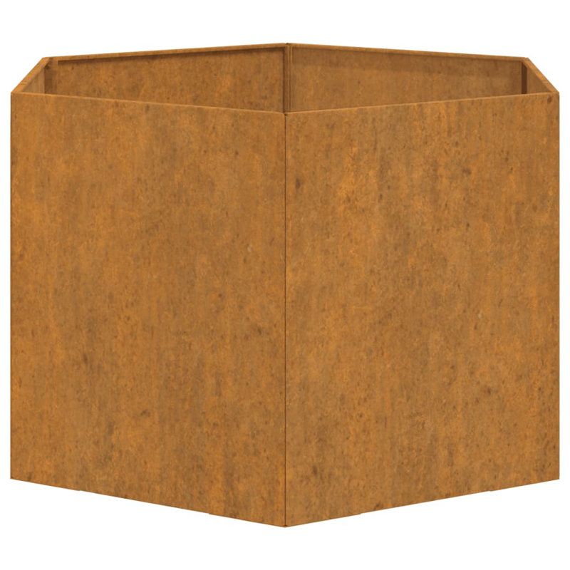 Planter Rusty Corten Steel, 45m H x 60cm W x 60cm D