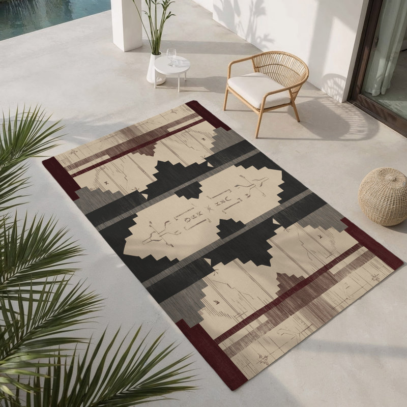 Gilded Age Indoor And Outdoor Area Rug, Rectangle 5' x 7'