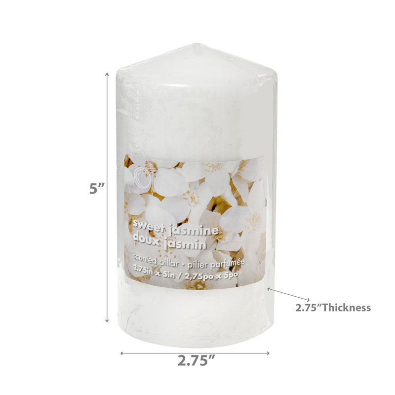 Pilier parfumé Sweet Jasmine - ensemble de 6, H 5 po x l 2,75 po x P 2,75 po