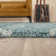 Moroccan Shaggy Collection Rugs Moroccan Design in Duck Egg Blue/Ivory
