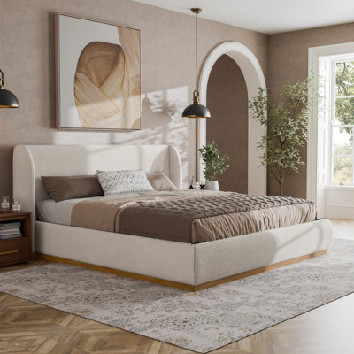 Cantero Boucle Wingback Platform Bed