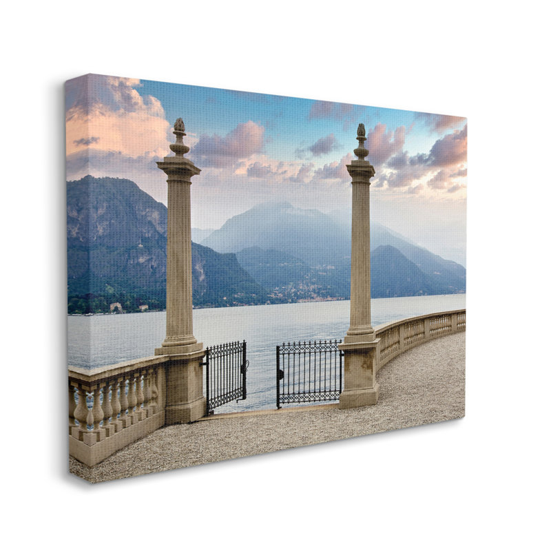 Montagne, montagne, paysage, colonne italienne, architecture, H 30 po x l 40 po, Toile tendue