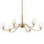 Lustre en laiton 6 lumières Uttermost Barcelona