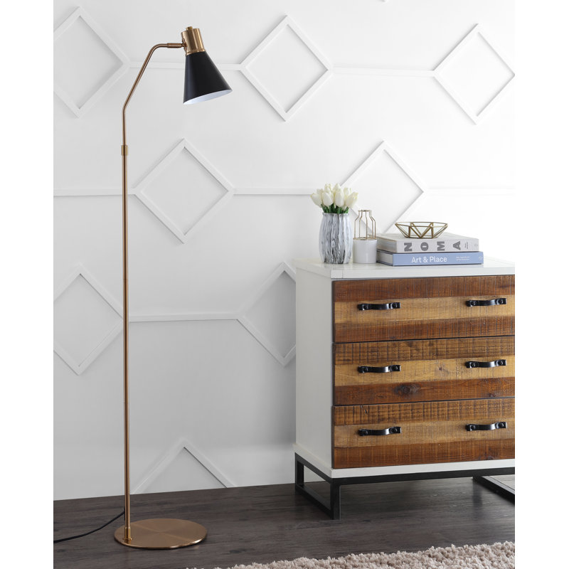Lorenz 60'' Brass Task Floor Lamp