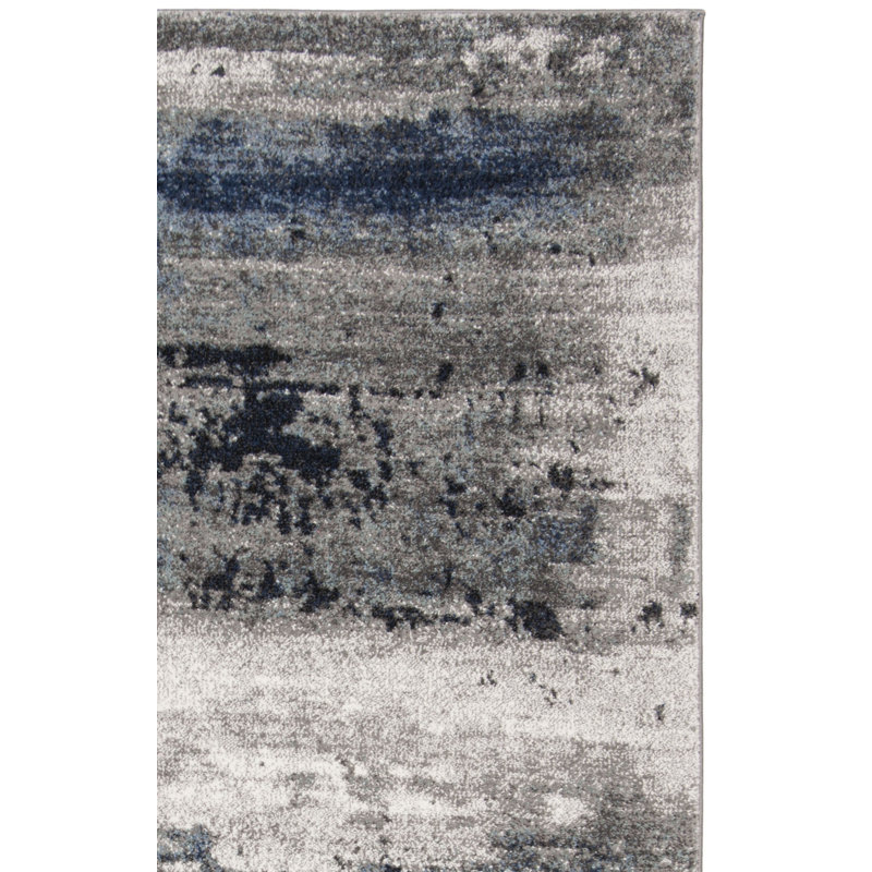 Tapis abstrait Frieda Performance, Tapis de couloir 2 pi 3 po x 8 pi