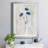 Indigo Botanical III by J Paul - Vintage Botanical Print, Matted and Framed Under Glass, Living Room and Dining Room Wall Art-526479870-526479869