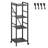 4 Tier Kitchen Storage Shelf Kitchen Trolley with Wheels, Strong Load-capacity Height Adjustable 4 Tier Free-standing Storage Rack, Easy Assembly Storage Shelf Kitchen Trolley