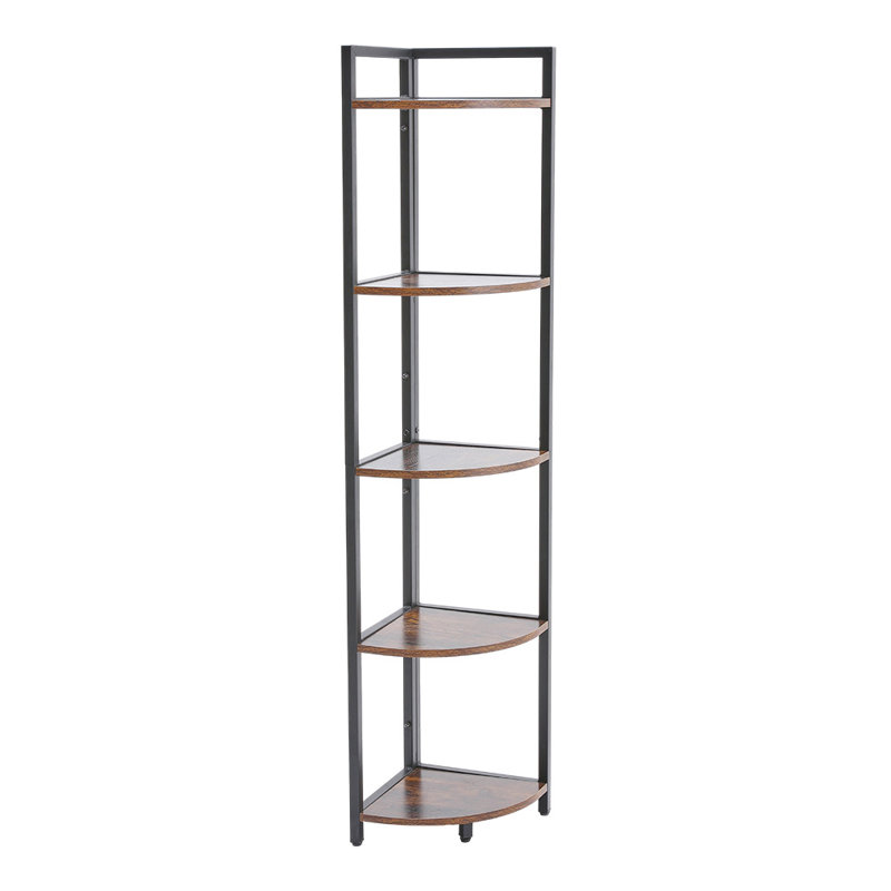 Janelle 150cm H x 42cm W Iron Corner Bookcase
