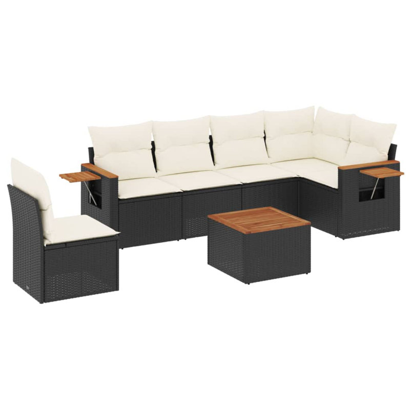 Vidaxl Garden Sofa Set Black