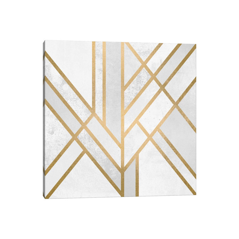 Art Deco Geometry by Elisabeth Fredriksson - Print on Canvas, 93.98 cm H x 93.98 cm W x 1.91 cm D, No Frame