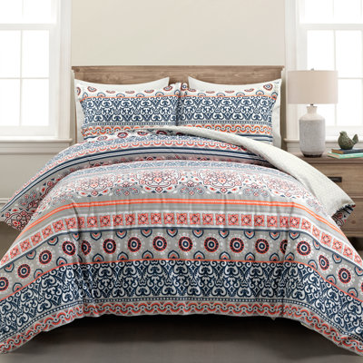 Ensemble de housse de couette réversible en coton Nesco Lush Decor