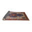 Tapis géométrique rouge / bleu / beige-86438752