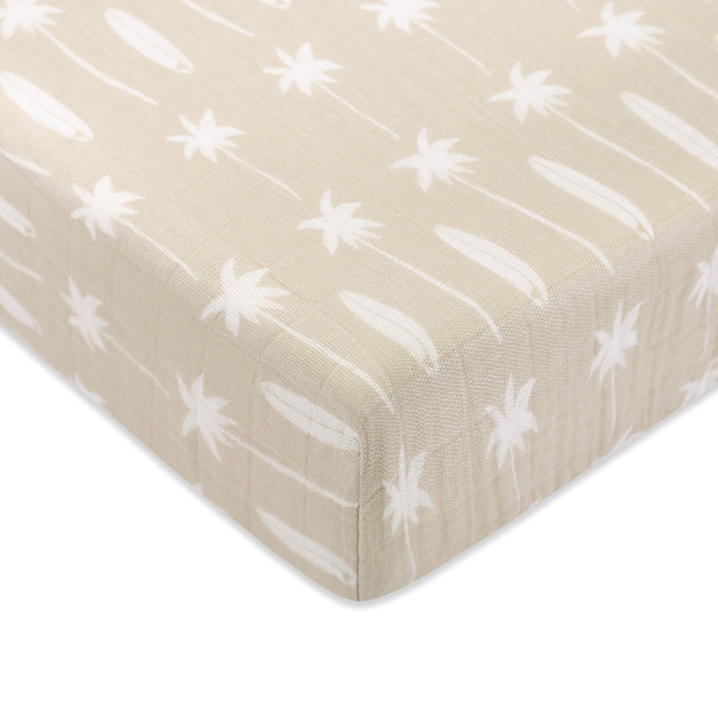 Organic Cotton Beach Bum Muslin Crib Sheet Set