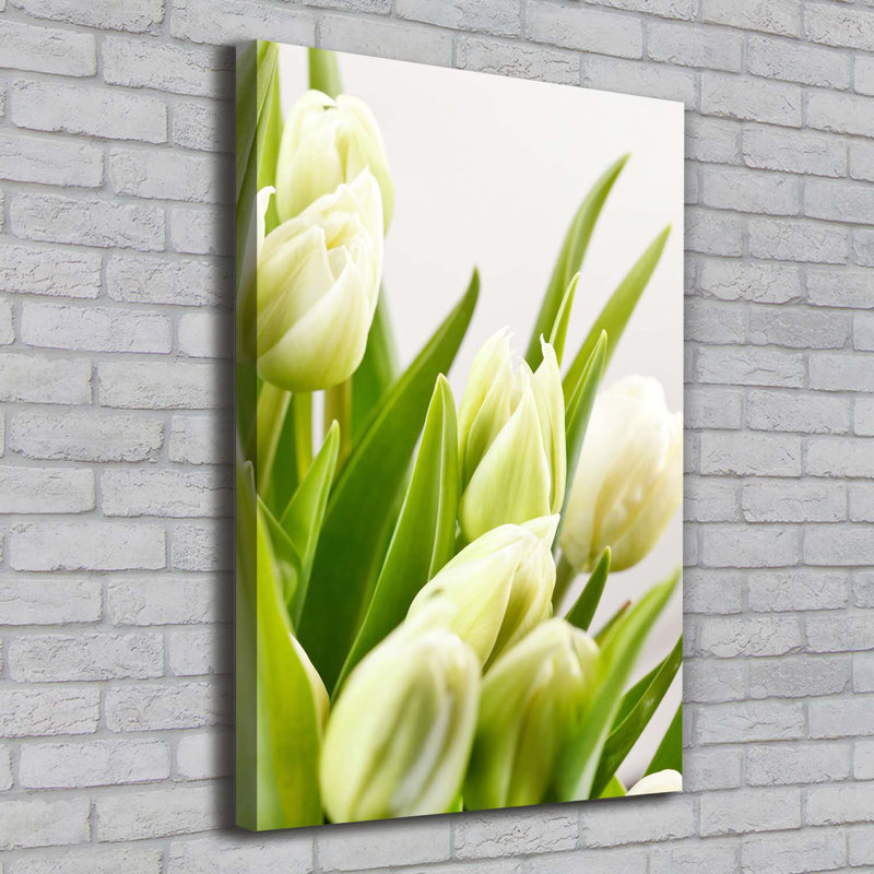 White Tulips - Wrapped Canvas Print