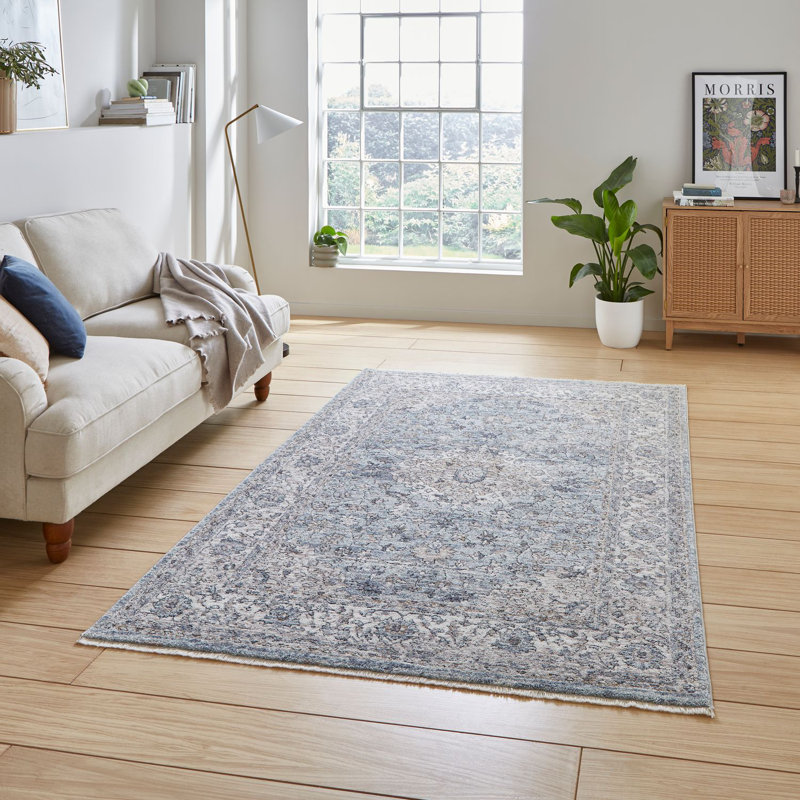 Auderghem area rug Machine Woven Runner Blue