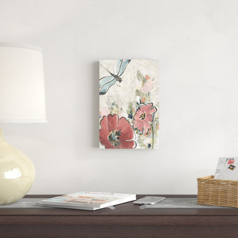" Meadow Spring I " Mixed Media Painting, 12" H x 8" W