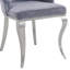 Ensemble de 2 chaises d'appoint en tissu gris et acier inoxydable Dekel-2060089144