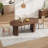 71" Oval Dining Table Kitchen Table With Tambour Double Pedestal Base-116356036
