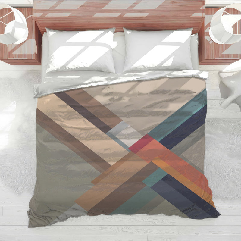 Geometric Overlapping Shapes Comforter, King