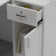 Alyiana L-Shaped Solid + Manufactured Wood Reception Desk with Filing Cabinet