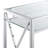 Darek Chrome 42" Glass Writing Desk with Shelf