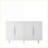Sideboards Modern White Fluted Buffet Cabinet with Large Storage, Adjustable Shelves | MDF | Credenza