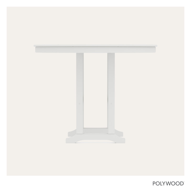 Table de comptoir POLYWOOD, Blanc, 48 po