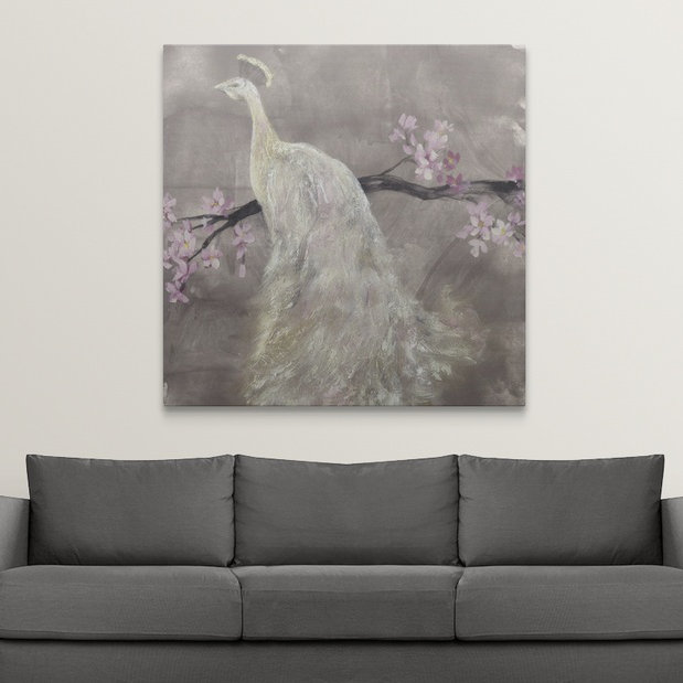 « peacock serenity ii », reproduction d’art jennifer, H 24 po x l 24 po x P 1,5 po, Toile