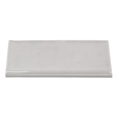 Barcelona 3" W x 6" L Polished Ceramic Subway Bullnose Wall Tile Trim