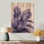 Lilas ombres en monochrome minimalisme III - lilas, impression sur bois - sur bois de pin naturel