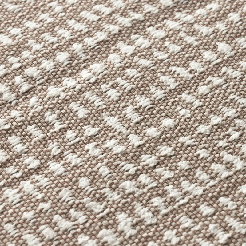 Tissu intérieur / extérieur Oscar, Brun / blanc