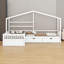 Lit plateforme simple en L en bois massif avec 3 tiroirs de rangement-1396556230