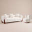 Ensemble de salon moderne 2 pièces, canapé rembourré et fauteuil d'appoint pivotant-641116112