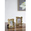 7” x 10” Antique Gold Polyresin Photo Frame with Ornate Leaf Design, Traditional Standing Picture Frame for Tabletop, Mantel, Desk, or Nightstand -21285195-21285197