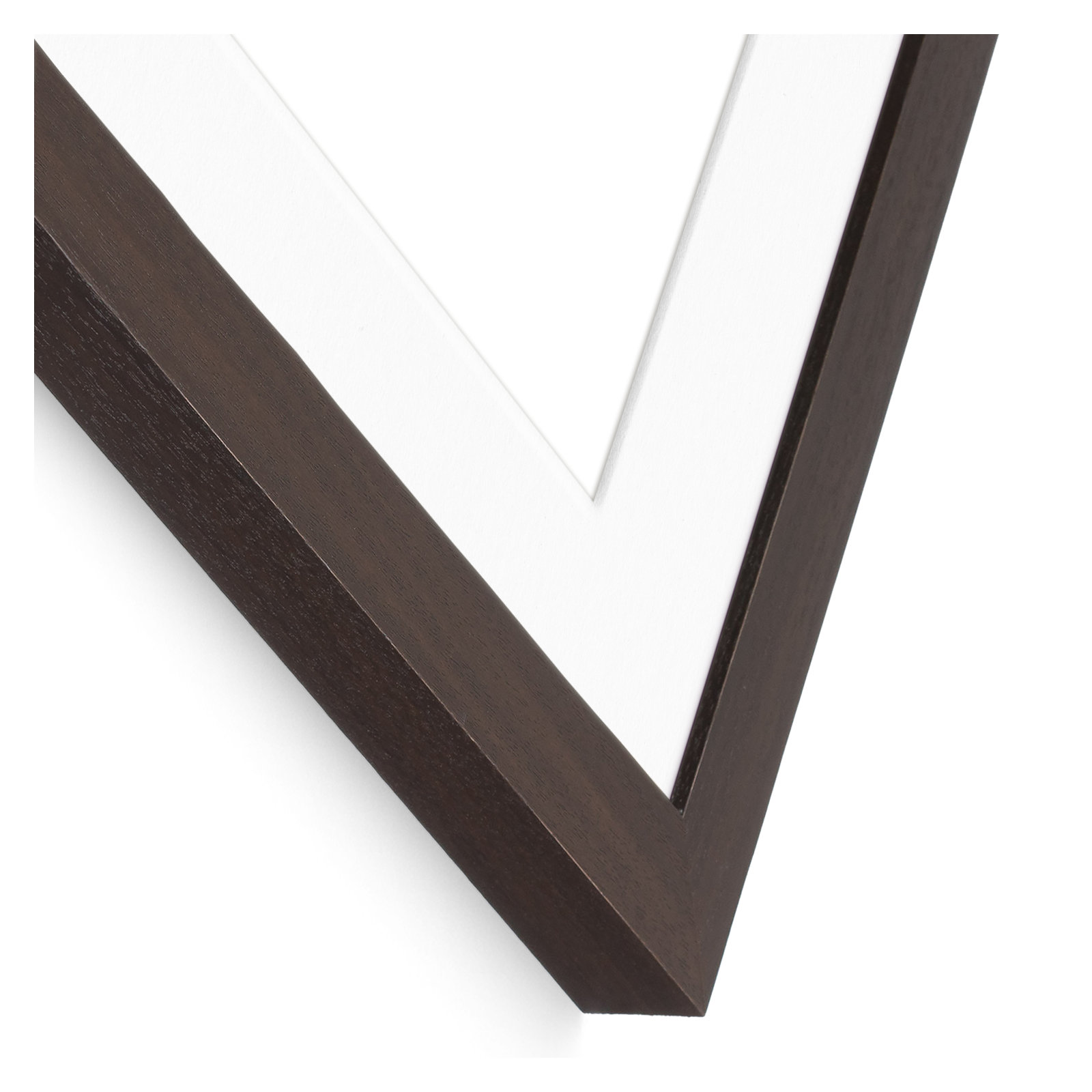 Arkhurst Wood Picture Frame with Mat, Dark Walnut, 4" x 6", 8" x 10"