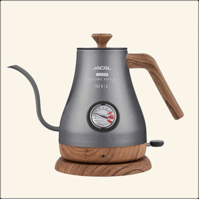Hand Brewed Coffee Pot 1000W Electric Kettle Instrument Type Dial Thermometer Kettle Goose Neck Coffee Teapot 1.0L 360 Degrees Rotating Base Separation