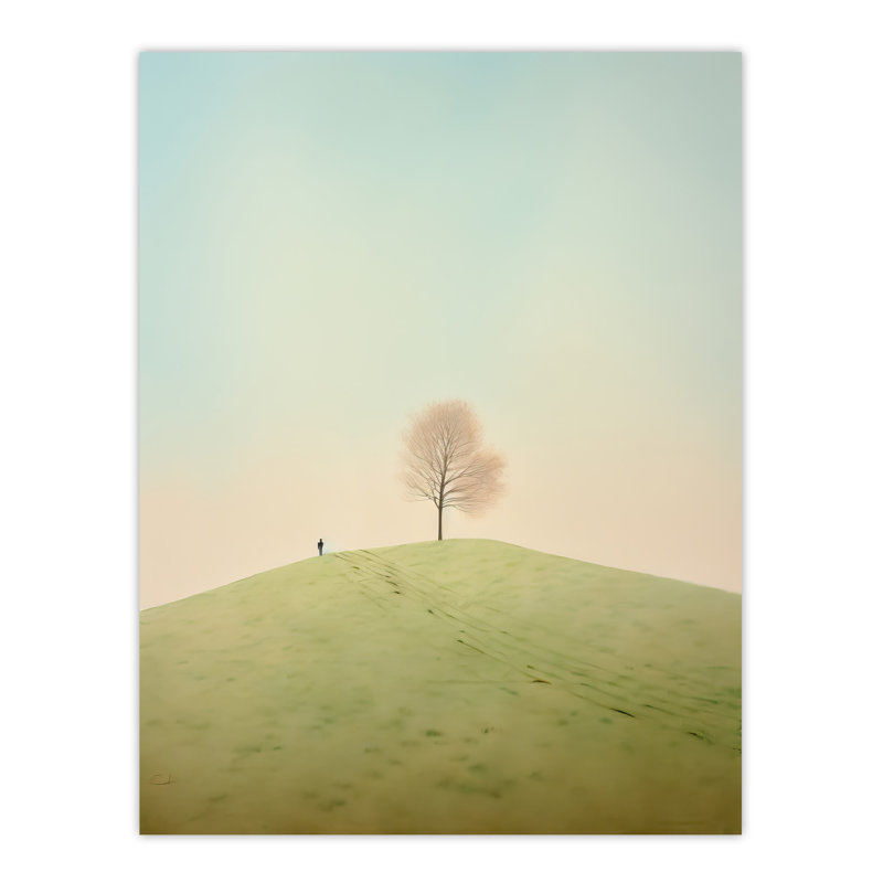 Wall Art Print Perspective Tree By Amy Denver Minimalist Soft Pastel Minimalism Simple Modern Artwork Poster