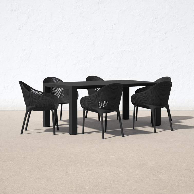 Farrah Rectangular 6 - Person 70" Long Dining Set
