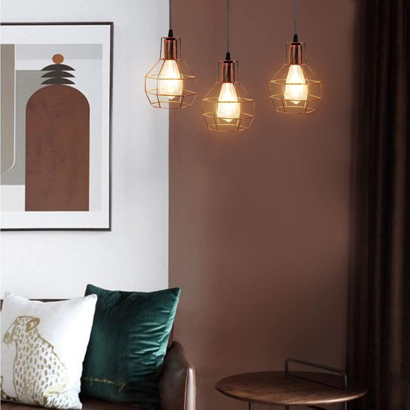 3 - Light Rustic Red Pendant