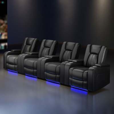 Upholstered Power Reclining Home Theater Chair