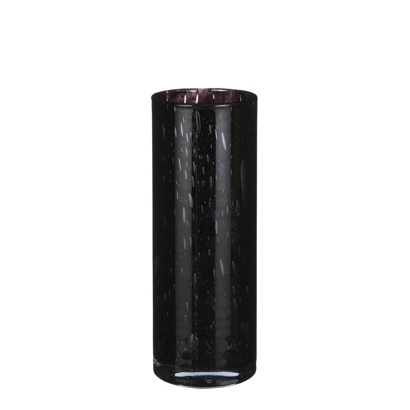 Vase de table Golda, H 12,25 po x l 4,5 po x P 4,5 po, Noir
