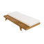 Chaise longue de patio réglable en bois d'acacia avec coussin triple Farnborough