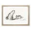 Cat Playing with Kittens by Gottfried Mind - Picture Frame Drawing Print-55513510-55513509