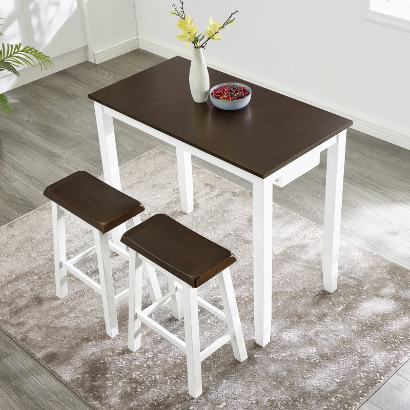Ensemble de table de bar et chaises, ensemble de table de salle à manger 4 pièces pour salon, salle à manger