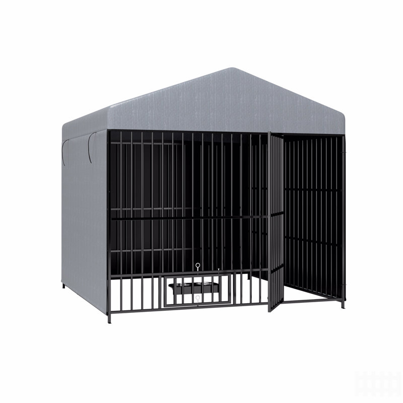  Clôture pour chenil pour chien, H 76,42 po x l 78,7 po x P 78,74 po