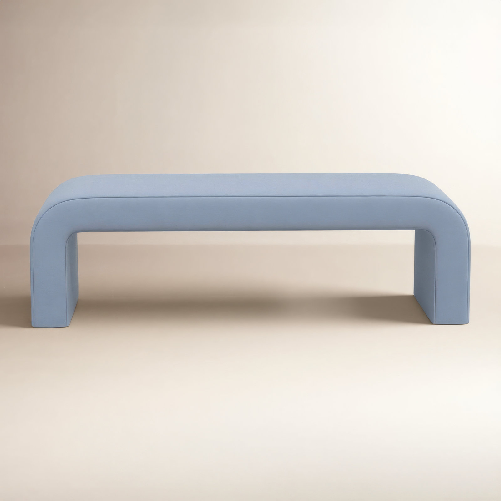 Barley Upholstered Bench, Classic Ocean Velvet
