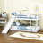 Bunk Bed with Convertible Slide and Ladder-1224102844